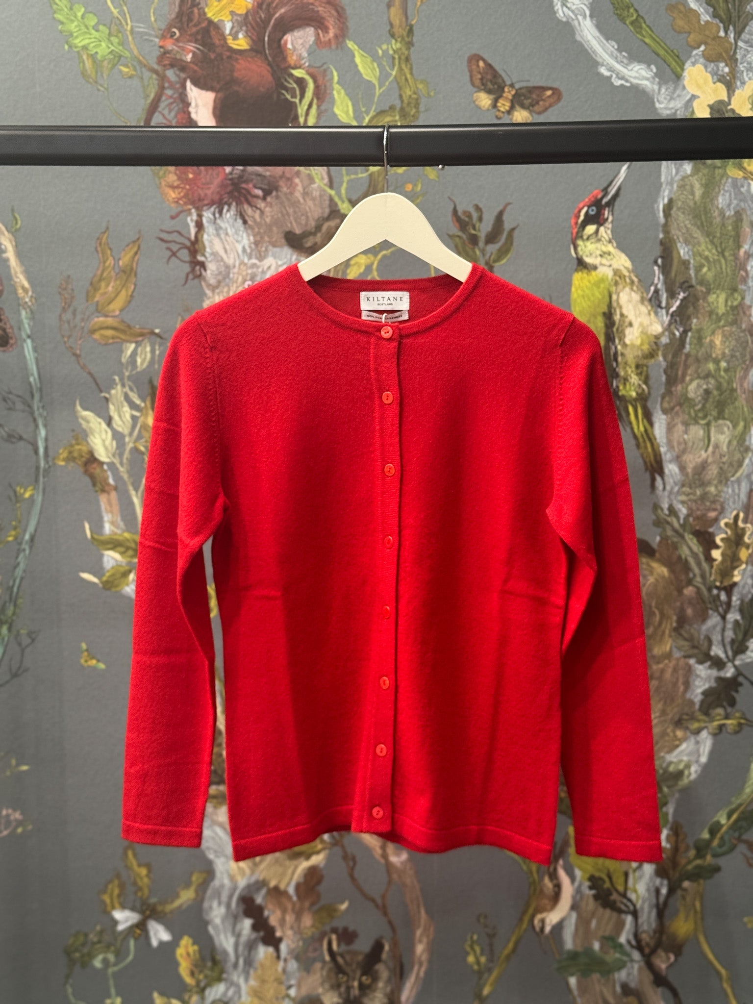 Women's Cashmere High Button Cardigan