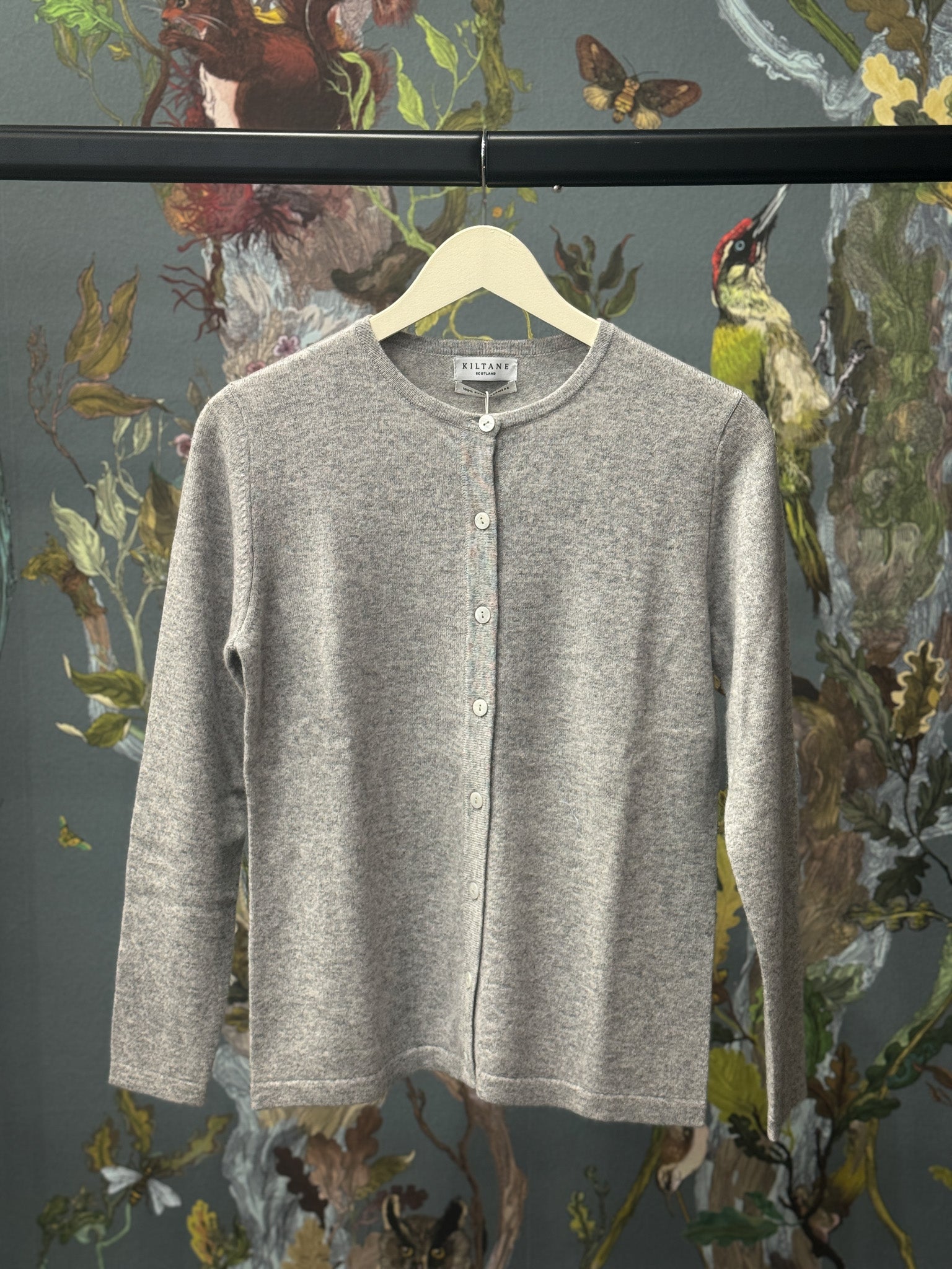 Women's Cashmere High Button Cardigan