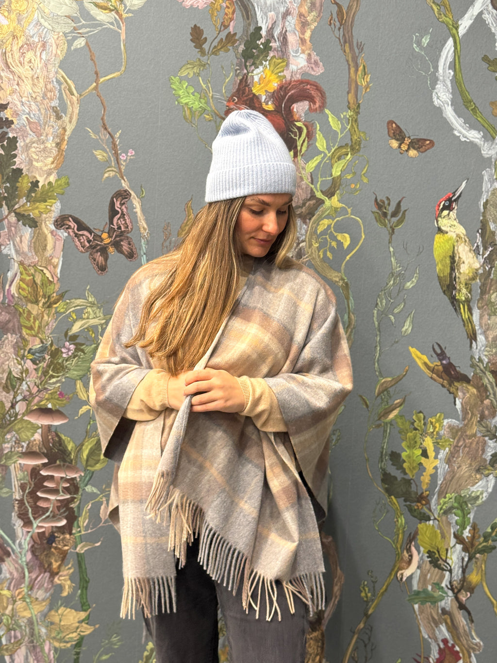 Heritage Tartan Cashmere Serape - Mackellar Natural