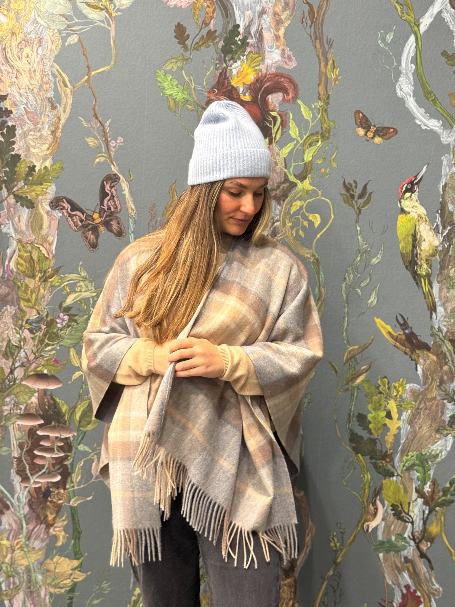 Heritage Tartan Cashmere Serape - Mackellar Natural