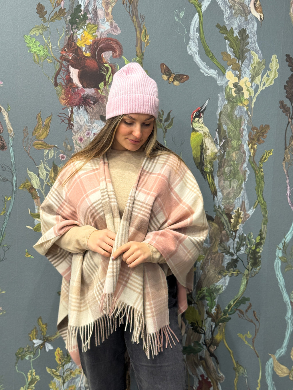 Repeat Edge Cashmere Serape - Natural