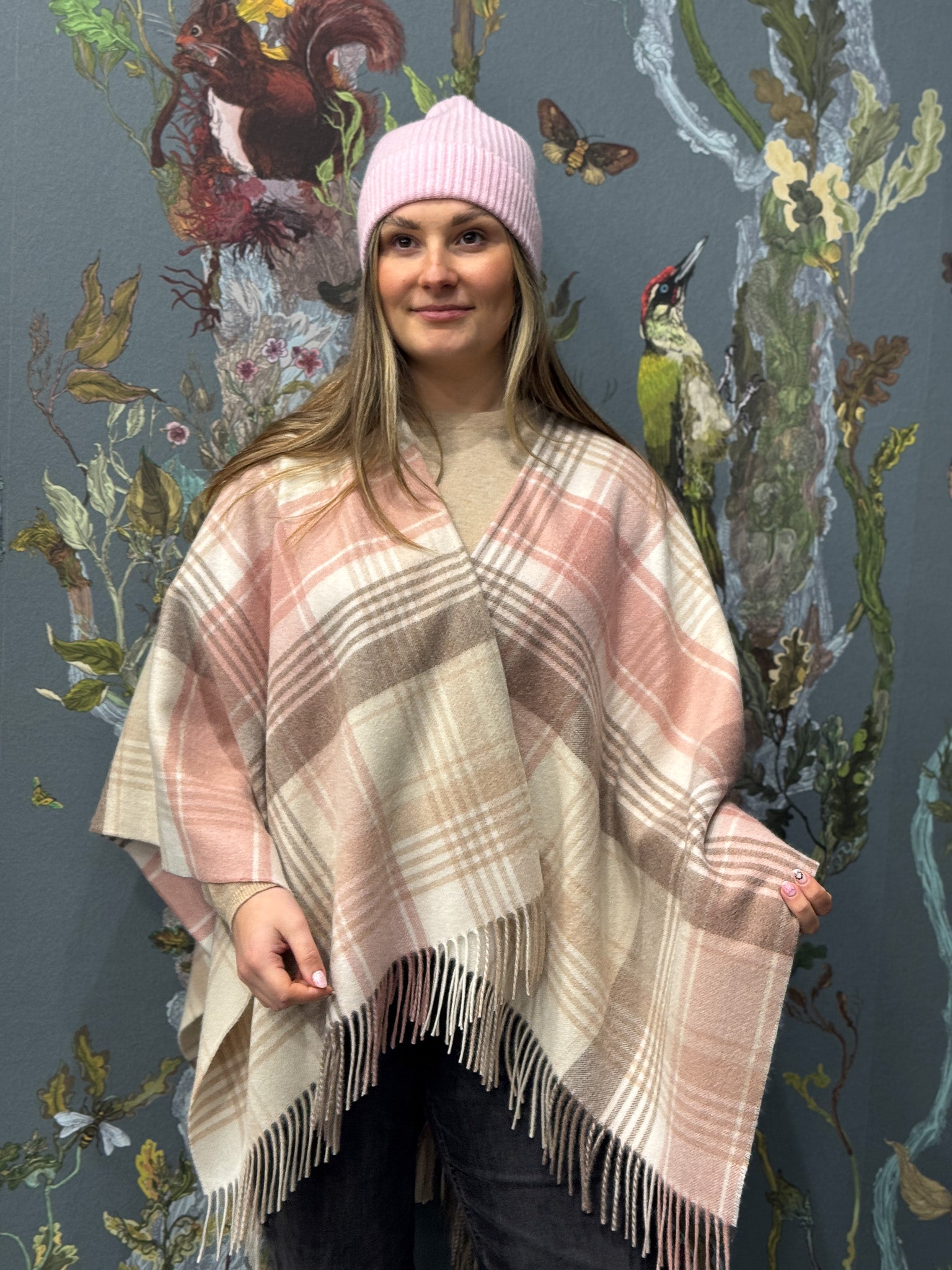 Repeat Edge Cashmere Serape - Natural