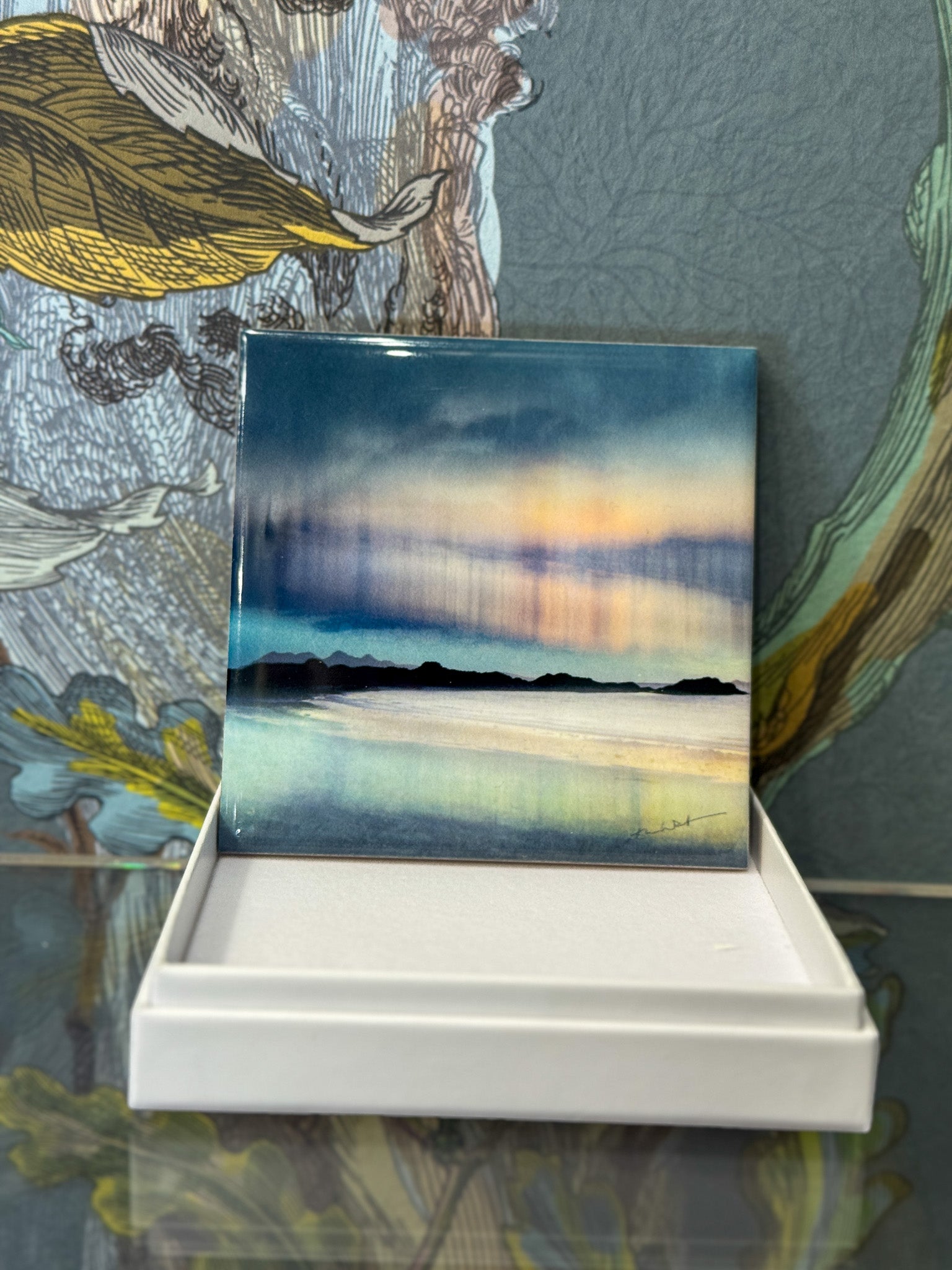 Arisaig Aurora Gift Boxed 4.25" Ceramic Tile