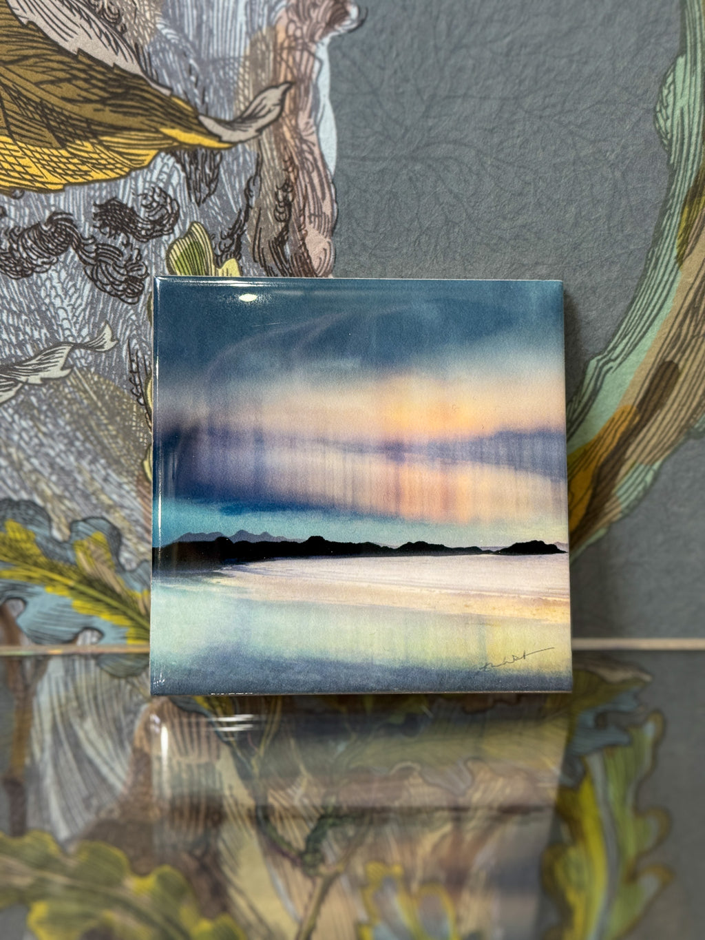 Arisaig Aurora Gift Boxed 4.25" Ceramic Tile