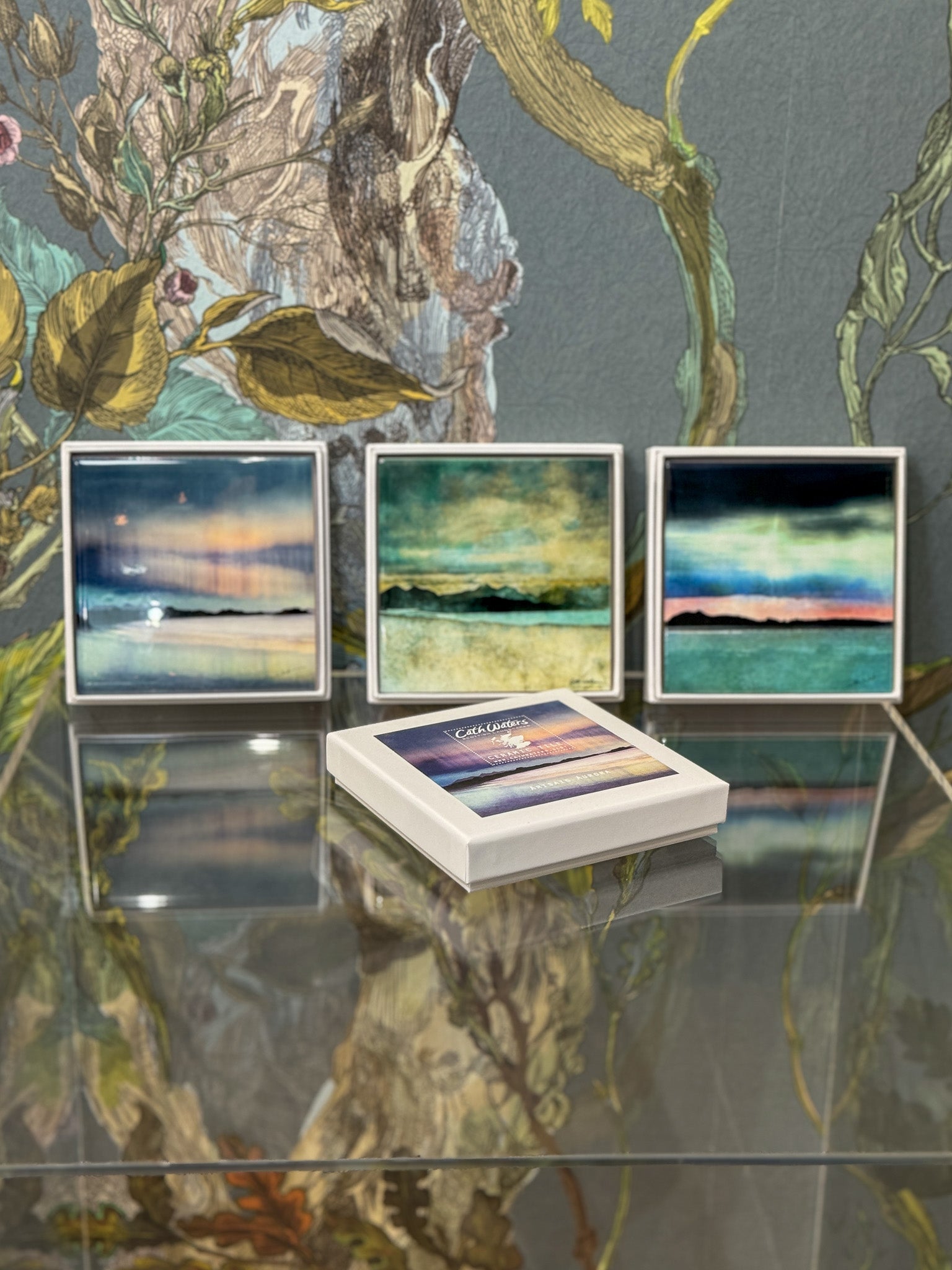 Edinburgh Skyline from East Lothian Gift Boxed 4.25" Ceramic Tile