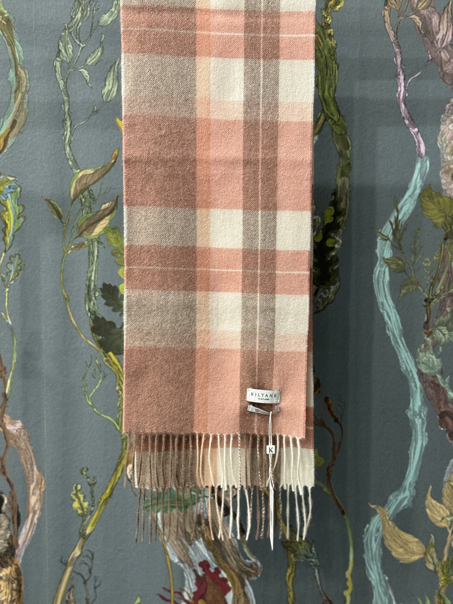 Contemporary Check Cashmere Scarf - Cameo
