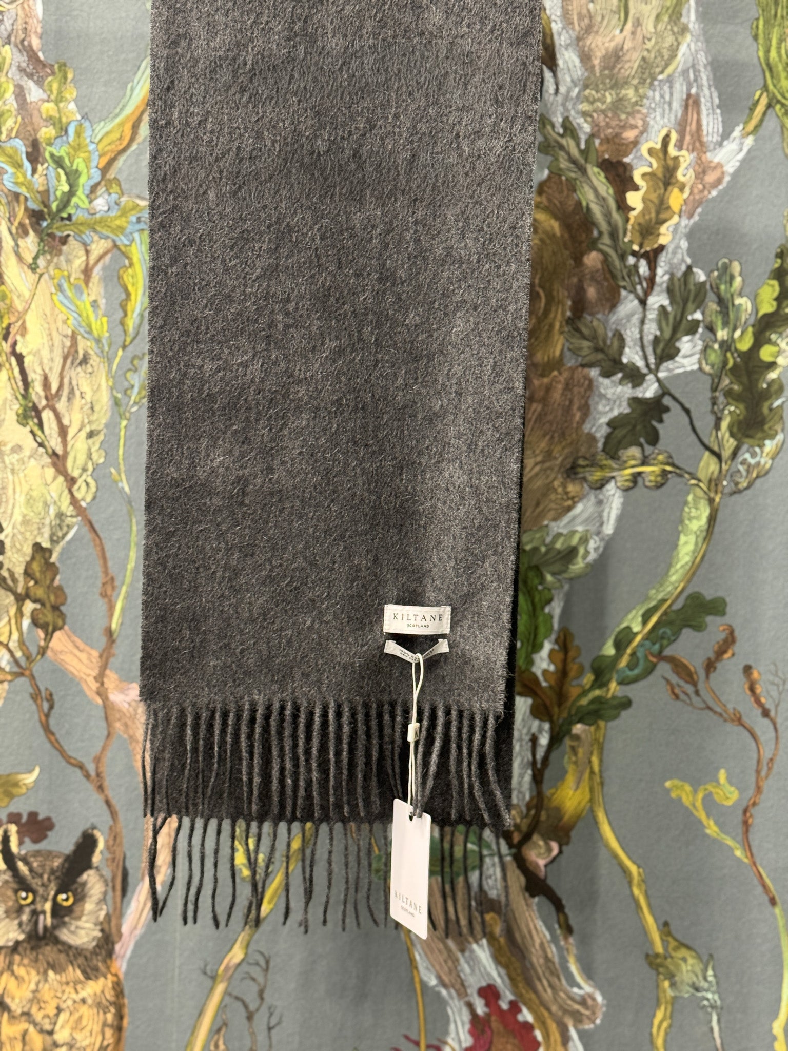 Solid Cashmere Scarf - Steinway Grey