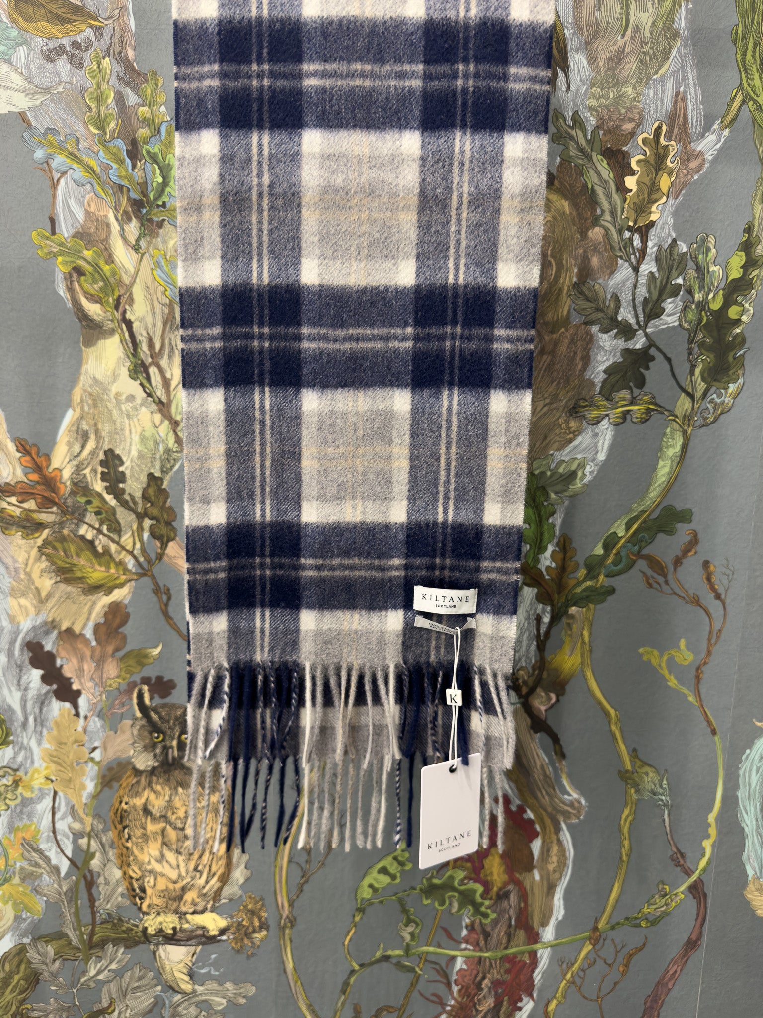Heritage Tartan Cashmere Scarf - Silver Bannockbane